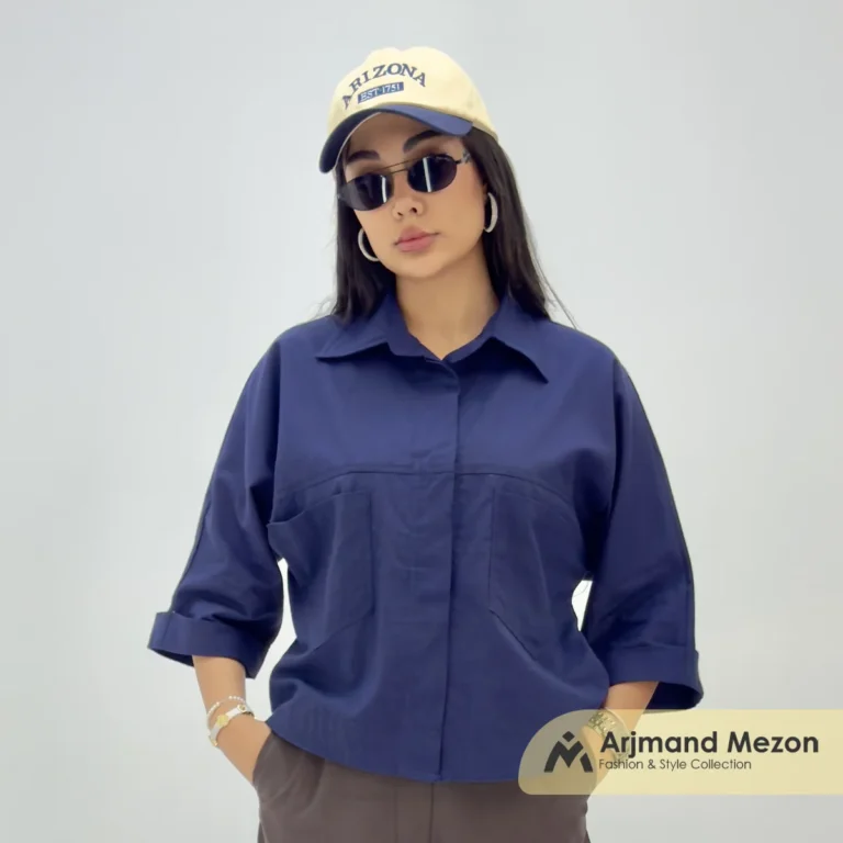 شومیز باکسی دو جیب زنانه با طراحی آزاد